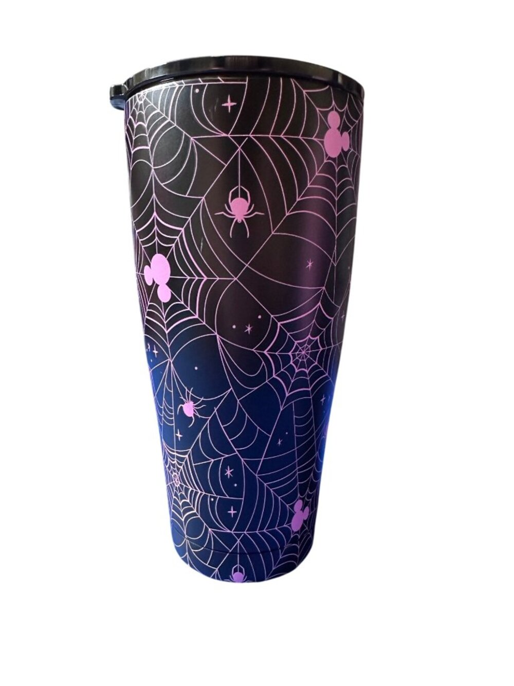 Disney Spiderweb & Mickey Mouse 30 oz Tumbler With Lid - Black & Pink